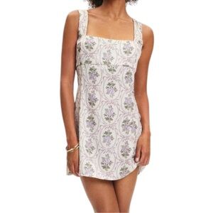 NWT UO Bri Double Bow Satin Mini Dress